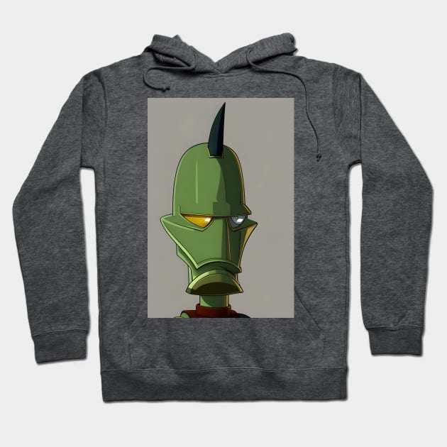 Green robot Hoodie by Urbanic